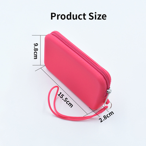 Pochette à fermeture éclair en silicone personnalisée avec motif de petites lettres, étanche, pour rouge à lèvres, grande capacité, écologique et portable - Product Image 4