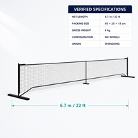 Base de filet de pickleball mobile sur roues pour terrain de 22 pieds