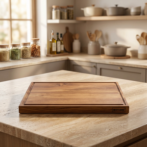 Planche à découper en bois de qualité supérieure, planche à découper rectangulaire avec poignée, grande planche de service et de préparation pour la cuisine, la maison et le restaurant - Product Image 1