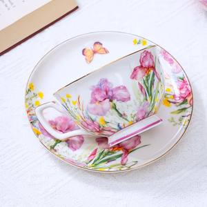 Luxury Afternoon <b>Tea</b> and Coffee Ceramic <b>Cups</b> and <b>Saucers</b> French Country Style Expresso <b>Cup</b> - Product Image 3