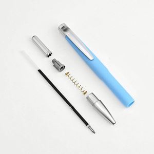 Advertisement Logo Print Company Gift Pink Plastic Ballpoint <b>Pen</b> with <b>Silver</b> Trim Portable Promotional Writing Tool Black Ink - Product Image 3