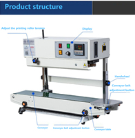FR-900 Machine de scellage Vertical continu en acier inoxydable de haute qualité pour sacs en plastique