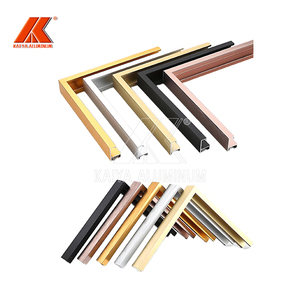 Cao cấp hiện đại mờ đánh bóng bàn chải hợp kim Hồ sơ hình ảnh hình ảnh kính gương Anodized nhôm khung gương cho trang trí - Product Image 2