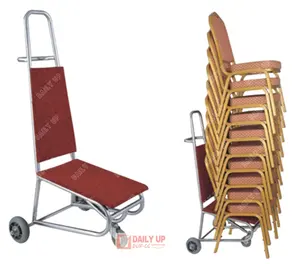 연회 의자를 위한 금속 트롤리 쉬운 제거 호텔 의자 트롤리 수송 사용법을 위한 의자 손 트롤리를 겹쳐 쌓이는