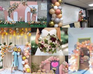 Flores artificiales blanco Sakura telón de fondo interior al aire libre boda fiesta escenario decoraciones Cerezo flor árbol Metal arco - Product Image 6