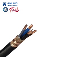 Cable de Cobre con Aislamiento de PVC de 0.6/1kv, Doble Cubierta, Conductor Concéntrico Redondo, 2, 3, 4 Núcleos