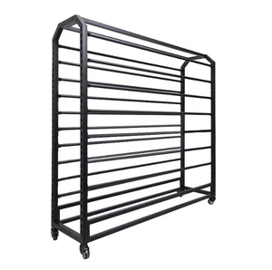 Di chuyển kim loại Rack hiển thị cho dệt vải toàn Bộ cuộn lụa Giá bánh xe Thảm khăn trải bàn kệ hiển thị siêu thị kệ - Product Image 1
