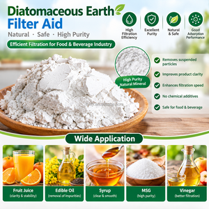 TY Factory vend un agent filtrant en diatomite <span class=keywords><strong>de</strong></span> qualité alimentaire à prix abordable pour la filtration du jus <span class=keywords><strong>de</strong></span> fruits, <span class=keywords><strong>de</strong></span> l'huile <span class=keywords><strong>de</strong></span> cuisson, du sirop, du glutamate monosodique et du vinaigre. - Product Image 1
