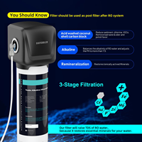 Filtre à eau en ligne à changement rapide sous l'évier-PH alcalin + reminéralisation