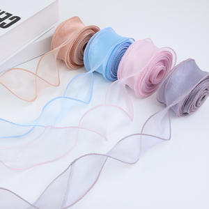 Ruban en fil de paillettes uni de 4 cm, en stock, pour bouquets, boîtes cadeaux, emballages de pâtisserie, décoration, nœuds et fleurs - Product Image 5