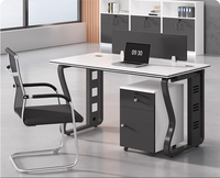 Bureau d'apprentissage en bois avec tiroirs mobilier de bureau ensemble de bureau et chaise mobilier de bureau conception de bureau modulaire pour le personnel