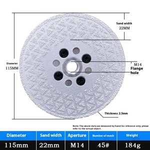 Đôi hai mặt chân không brazed kim cương cắt đĩa M14 chủ đề Lưỡi cưa cho đá cẩm thạch Mài Công cụ Cắt chất lượng cao 003 - Product Image 4