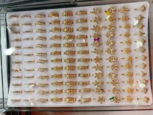 <span class=keywords><strong>Xuping</strong></span> Venta al por Mayor Precio Económico Varios Estilos Set de 120 Cajas de Anillos para Mujer Joyería Chapada en Oro con Incrustaciones de Circón y Diseño Calado - Product Image 6