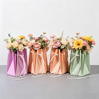 Sac d'emballage pour fleurs pliable, écologique et imperméable, vase en papier créatif pour bouquet frais, boîte cadeau, vente en gros pour fleuristes