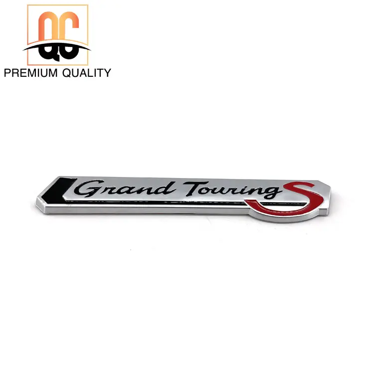 MOQ 1 PC of metal car badge Grand touring S for all kind of cars