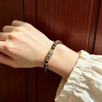 Bracelet élastique en perles de pierre naturelle flamme de 6 mm, géométrique rectangulaire, en pierres précieuses, pour hommes et femmes, vente en gros