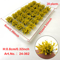 Matériel de décoration pour mini-landscape DIY, modèles HO et N, 8 mm, 28 pièces, grappes de fleurs rondes pour maquettes de trains, dioramas et tables de sable