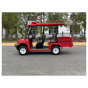 Voiture de patrouille électrique rouge 3-4 places, véhicule utilitaire avec barre lumineuse pour utilisation de sécurité sur routes non publiques - Product Image 3