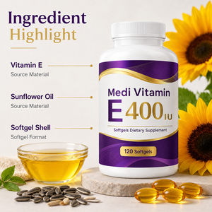 Vitamine E Naturelle Pure en Gros 400UI – Complément Antioxydant Sans Gluten pour Adultes – Gélules Souples pour Soutenir l'Immunité et la Santé de la Peau - Product Image 4