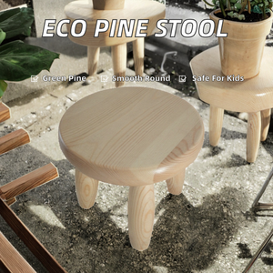 Eco-friendly Painted Smooth Finish Pine Three Legged Antique Imitation Animal Theme <b>Stool</b> Foot Chair Kid <b>Stool</b> Wood <b>Garden</b> - Product Image 2