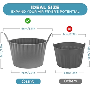 Stampino in Silicone antiaderente riutilizzabile per friggitrice ad aria bracconiere uova e Cupcake cottura tazze utensili per torte - Product Image 4