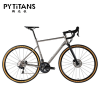 Cadre de vélo Brossage personnalisé gr9 titane vélos cadres de vélo de gravier par PYTITANS