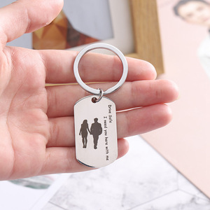 Fai da <span class=keywords><strong>te</strong></span> portachiavi Drive sicuro ho bisogno di <span class=keywords><strong>te</strong></span> qui con Me ciondolo gioielli uomo <span class=keywords><strong>e</strong></span> donna in acciaio titanio - Product Image 2