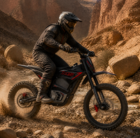 Moto tout-terrain électrique EM5 Pro 5600W 52MPH 60 miles d'autonomie 60V 27Ah Pneus 17''14'' Double suspension Freins hydrauliques IPX6