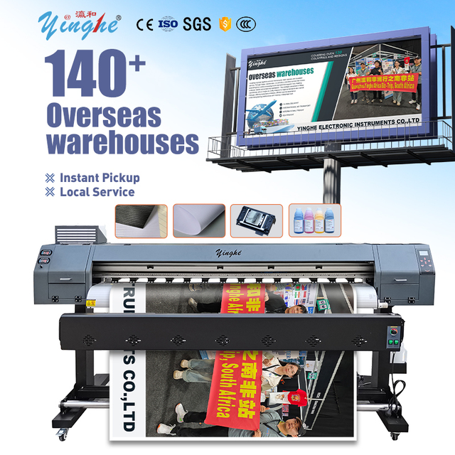 Yinghe Factory Direct High Precision 1.8m Wide Format High-Speed Inkjet Printer XP600 Head Eco-Solvent Flex Banner Printer