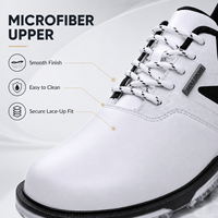 Chaussures de golf à pointes pour hommes, tige en microfibre, semelle extérieure antidérapante MD TPU, EU 40-47