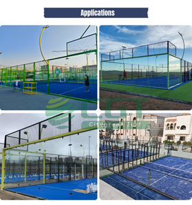 Juego completo del fabricante de cancha de tenis de Pádel de <span class=keywords><strong>precio</strong></span> barato China pádel al aire libre con césped <span class=keywords><strong>artificial</strong></span> - Product Image 6