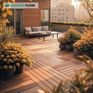 Planches de terrasse WPC co-extrudées de haute qualité, solides, anti-corrosion et antidérapantes pour l'extérieur, la cour, la villa, le jardin, le <span class=keywords><strong>parc</strong></span> - Product Image 4