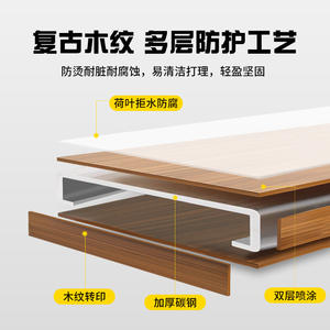 Table pliante d'extérieur rectangulaire 90 cm, pliable, style décontracté pour jardin et terrasse YH033 - Product Image 3