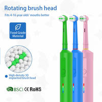 Brosse à dents électrique intelligente pour enfants - Conception rotative portable, usage domestique, étanche IPX7, autonomie de 15 jours
