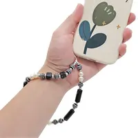 تصميم الأزياء الخرز اللؤلؤ Diy مطرز هاتف محمول الحبل حزام الفاخرة سلسلة حلية هاتف المحمول الاكريليك