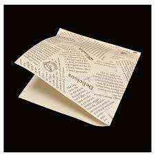 Sac en papier kraft triangulaire plat personnalisé avec logo imprimé, pochette de 5,9x5,9 pouces pour sandwich, gaufre, pain, doner, sushi, sucre, double compartiment - Product Image 3