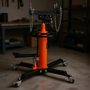 Martinetto Idraulico per Trasmissione con Capacità di 1322 Libbre, Costruzione in Acciaio e Ruote Girevoli per Sollevamento Auto - Product Image 2