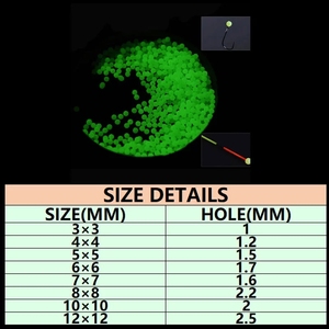Boules lumineuses en plastique de 3 à 12mm pour la pêche, boules rondes durs illuminées, accessoires de leurre, vente en gros, pièces - Product Image 3