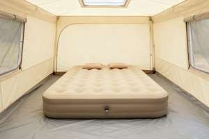 Matelas pneumatique <span class=keywords><strong>gonflable</strong></span> floqué avec pompe rechargeable pliable pour le camping à la maison - Product Image 6