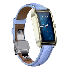 Smartwatch Unisex Dora T Oro Rosa <span class=keywords><strong>Blu</strong></span> Menta AMOLED in Pelle con Assistente Vocale AI Email IP68 Impermeabile Monitoraggio Salute Fitness - Product Image 2
