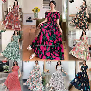 Tops florales de verano informales para mujeres del sudeste asiático, superventas, estilo dulce hecho de tela de gasa, bolsas a granel, inventario mixto - Product Image 1