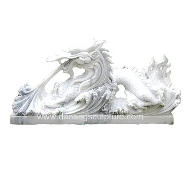 大理石ドラゴンの彫刻置物 大理石ドラゴンの彫刻置物
