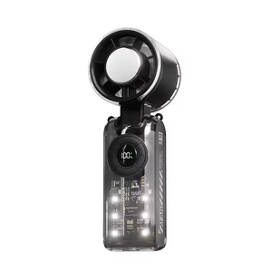 Nouveau design, mini ventilateur USB portable et pliable, 4000 mAh, haute vitesse, réglable, transparent, avec fonction de compression de glace - Product Image 2