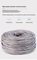Câble réseau CAT5 double blindage 100m en PVC, cuivre sans oxygène, paire torsadée à huit conducteurs, pour surveillance domestique et connexion haut débit