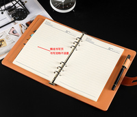 Carnet de planification en cuir personnalisé avec logo imprimé, format B5 A5, organiseur de budget, classeur à 6 anneaux pour cartes et documents, impression UV