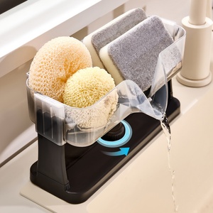 Estante de Almacenamiento Multifuncional para el Hogar, Cesta Colgante para Fregadero de Cocina, Escurridor de Trapos Perforado con Ventosa - Product Image 1