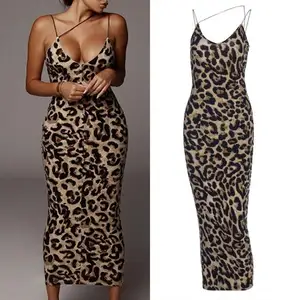 Sexy Women Dresses Plus Size Leopard Lady Club Dress Fashionable Wholesale Women Clothing Summer Fashion Casual Dresses