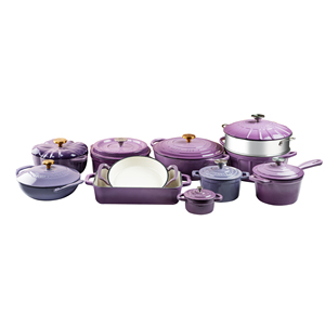Kitchen Wares Pink <strong>Enamel</strong> Cooking <strong>Pots</strong> Cast Iron Cookware Casserole Sets for Resale