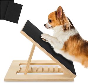 Oferta Especial: Rampa de Juguete para Perros de Madera Plegable y Ajustable en Altura, Raspador de Uñas y Tabla para Afilar Garras - Product Image 3