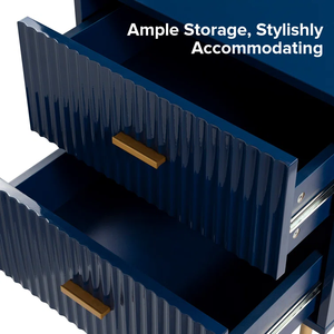 Factory Customized High Quality <strong>Blue</strong> High Gloss Paint 2 Drawers Metal Legs <strong>Bedside</strong> <strong>Table</strong> - Product Image 5